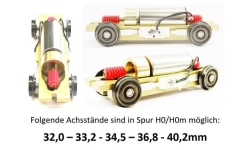 sb modellbau 30001 - H0 - Fahrwerk für Straßenbahn mit Achsstand 32,0mm